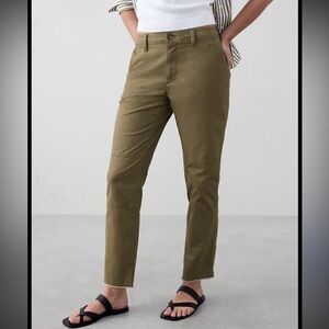 NWOT Banana Republic Slim Mid-Rise Ankle Chino Size 12 Khaki Tan